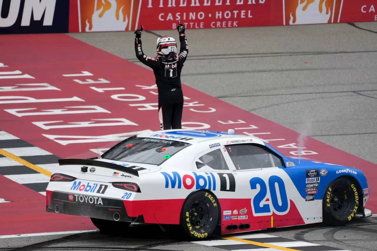 Nemechek’s 2nd Xfinity win gives Joe Gibbs Racing 5th victory with 4 drivers