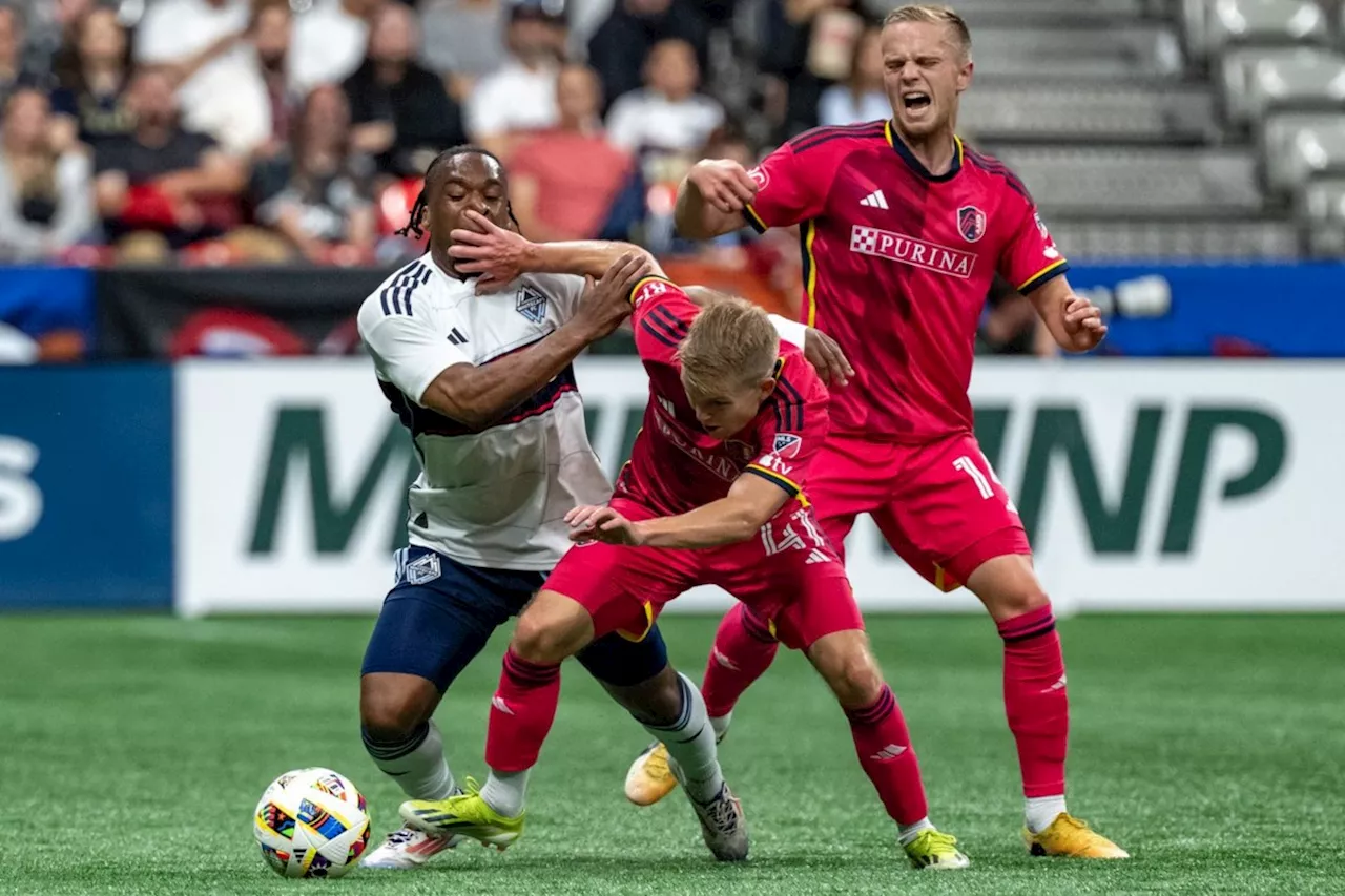 White lifts Vancouver Whitecaps to 4-3 comeback victory over St. Louis City