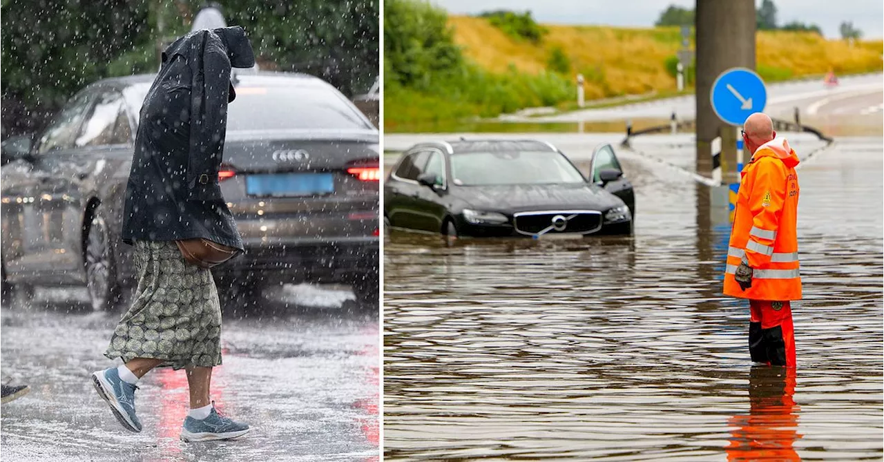 Kraftigt regn i Skåne – Ängelholm hårt drabbat