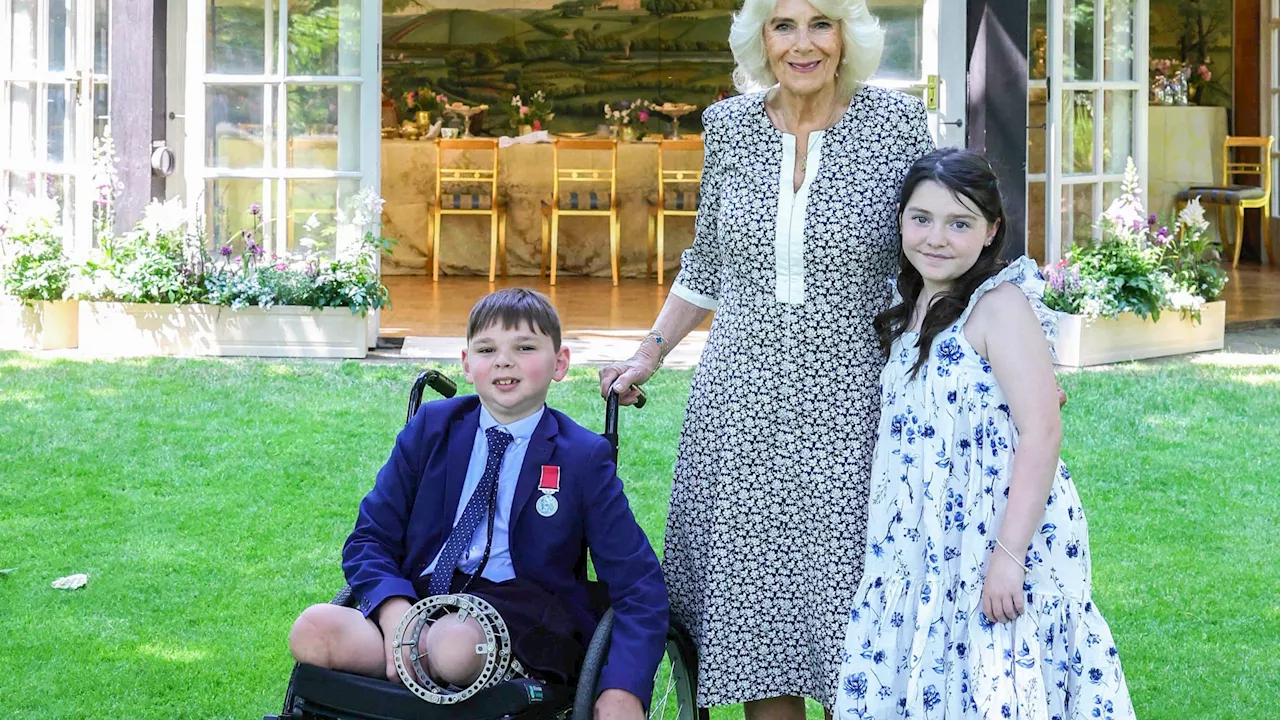 Two young fundraisers given own Palace party hosted by Queen Camilla after being forced to miss other...