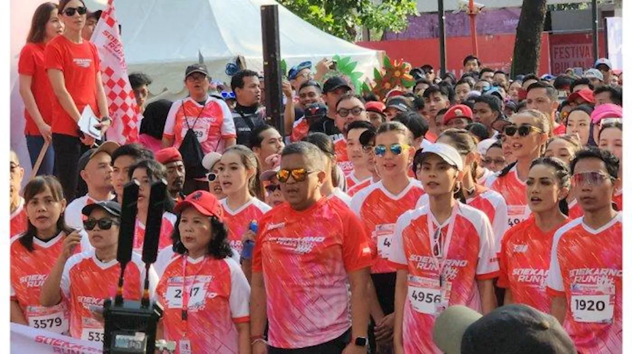 Hasto Hingga Ganjar Pranowo Ikut Meriahkan Soekarno Run 2024 di Kawasan Gelora Bung Karno