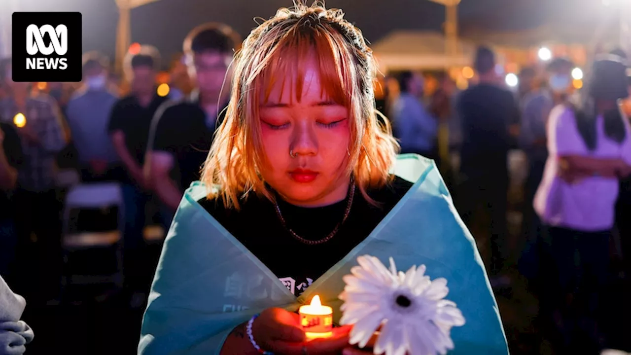 Mourners gather in Taiwan to remember Tiananmen Square as police arrest people in Hong Kong and China stays silent