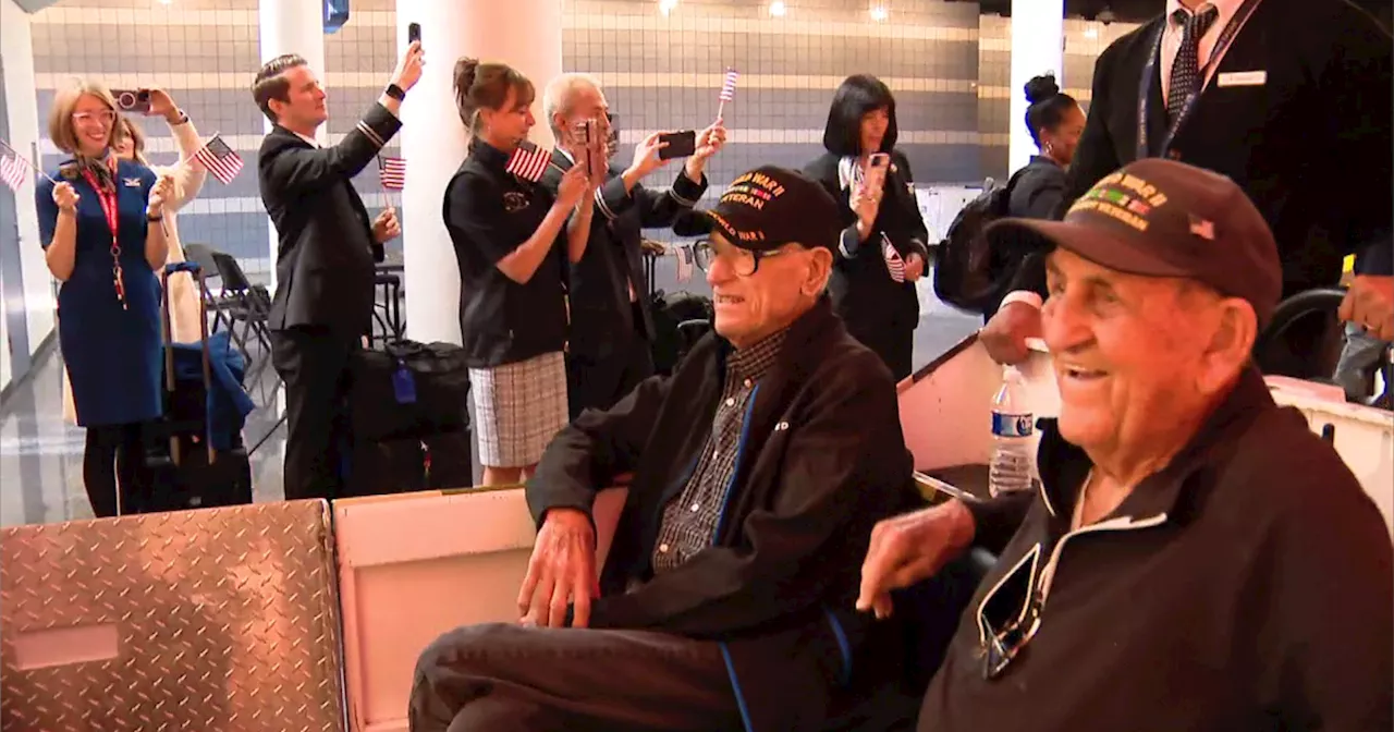 Heroes' sendoff at O'Hare for 3 World War II veterans headed to France for D-Day anniversary