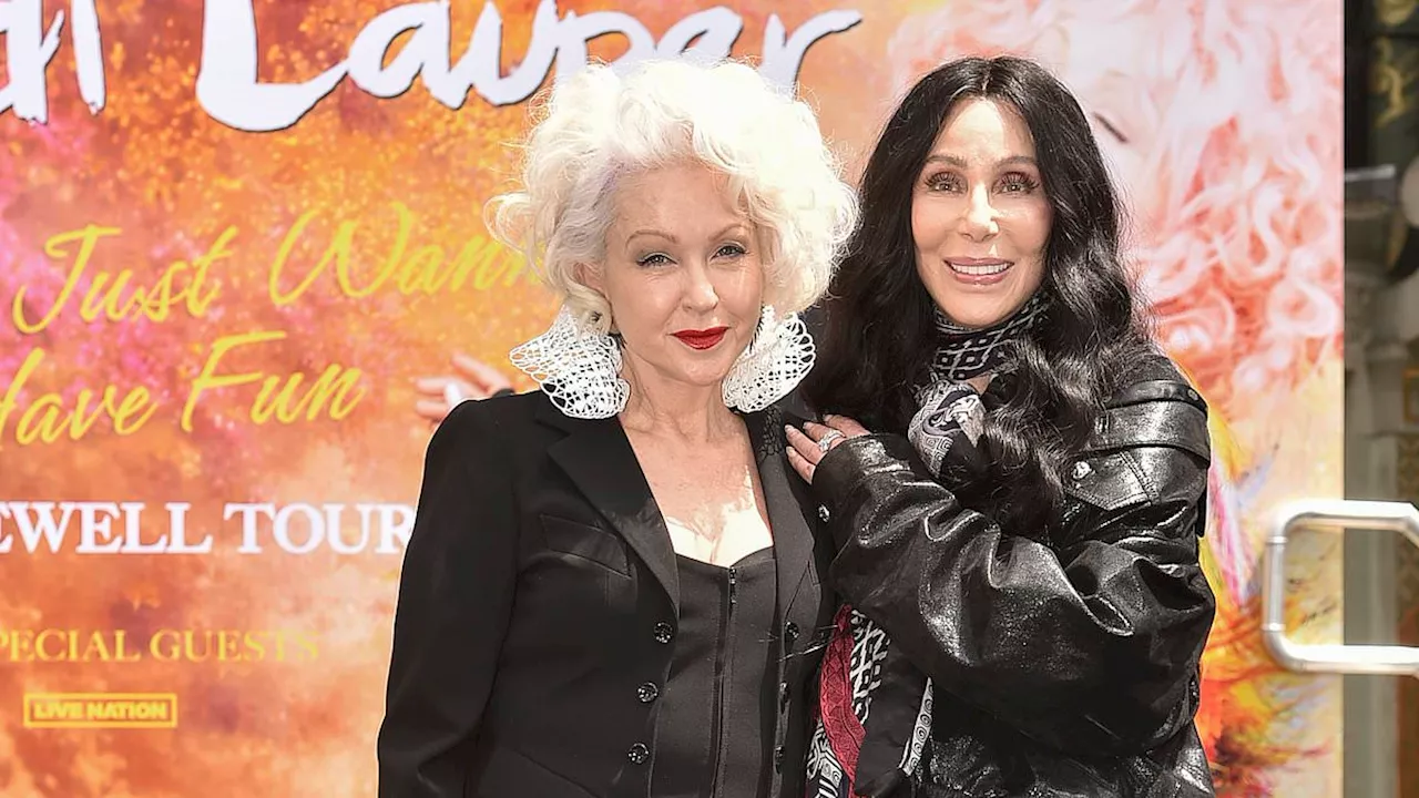 Cher, 78, calls Cyndi Lauper, 70, a 'genius singer' and 'fabulous person' during her Hand and...