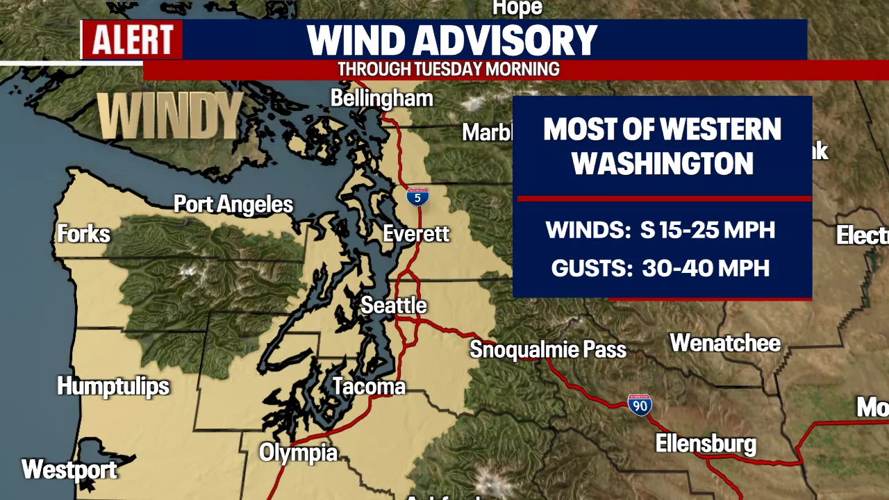 Seattle weather: Tuesday stays breezy with showers, warm sunshine ahead