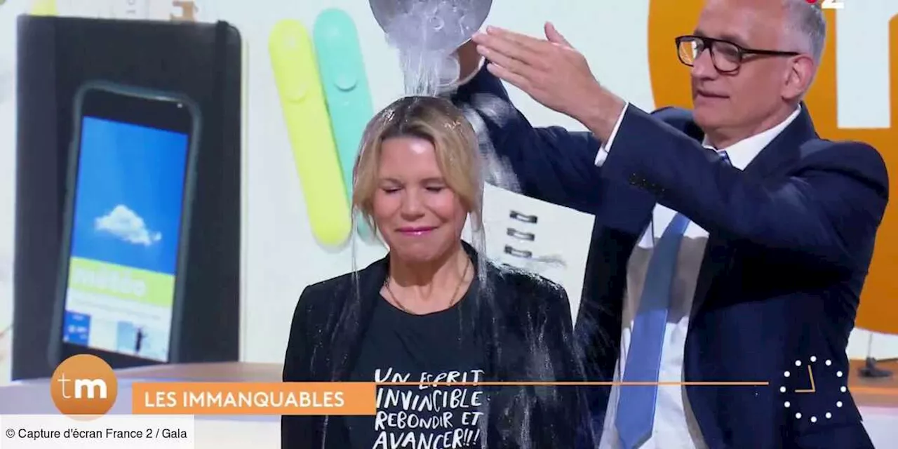 – Laura Tenoudji trempée : elle réalise “le défi givré” en plein direct