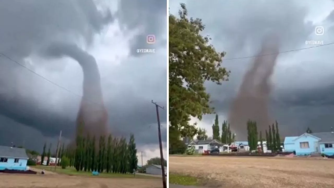 IMÁGENES IMPACTANTES: así fue el impresionante paso de un poderoso tornado en Alberta