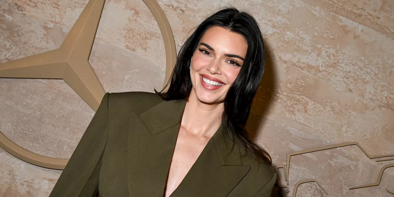 Kendall Jenner Went Braless in a Sheer Lilac Octopus Dress on a Yacht ...