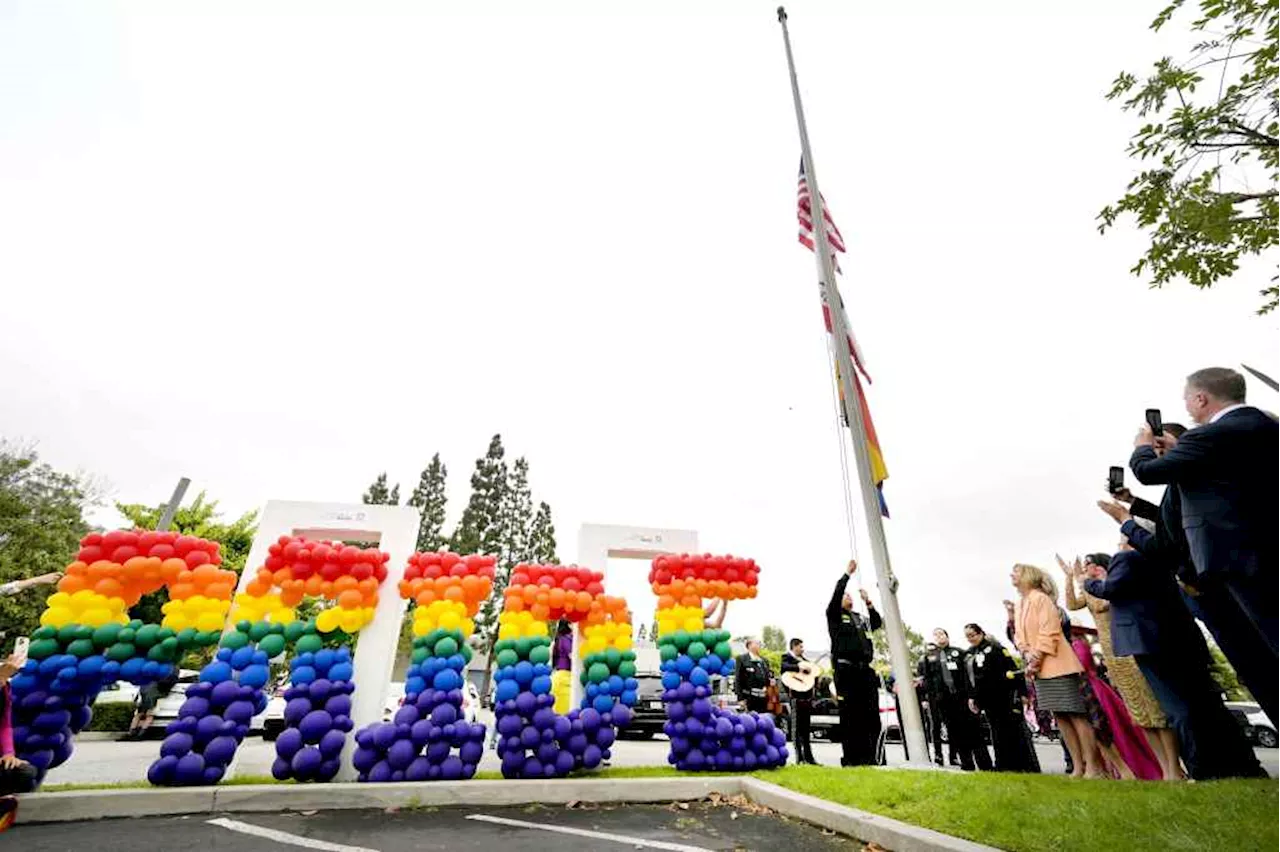 Leaders hoist pride flag in Downey, despite City Council ban