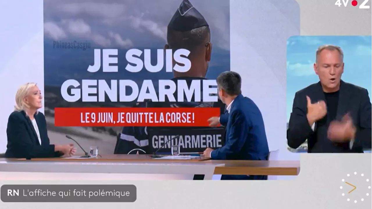 Télématin diffuse un faux visuel du RN devant Marine Le Pen, Thomas Sotto présente ses excuses