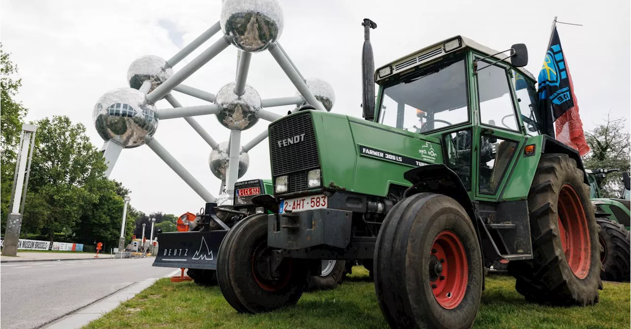 Manifestation des agriculteurs: des centaines de tracteurs sur le plateau du Heysel