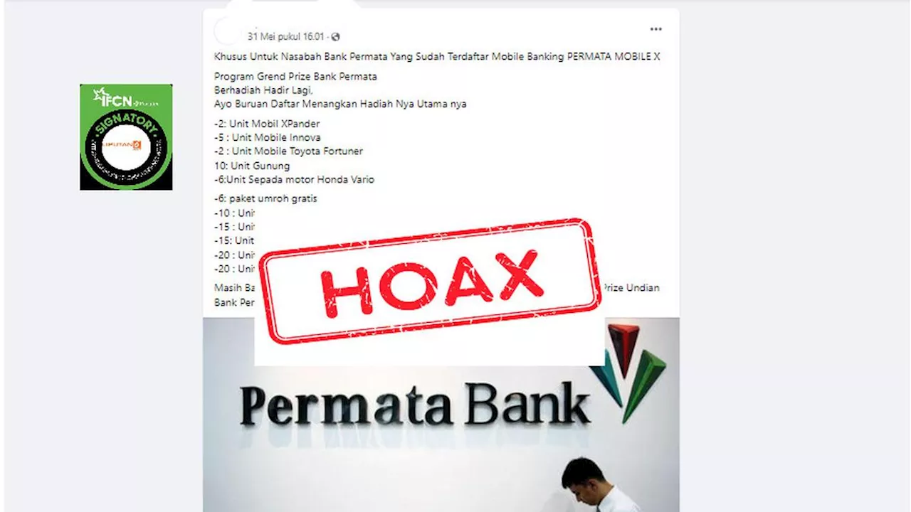 Hoaks Undiah dari Bank Terus Berkembang, Simak Daftarnya Biar Tak Tertipu