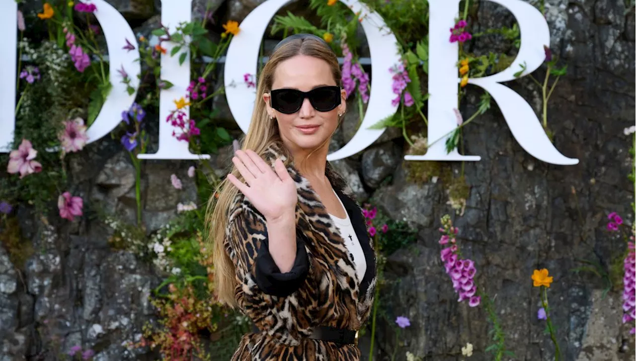 Jennifer Lawrence Revives the Leopard Print Trend in Dior's Front Row