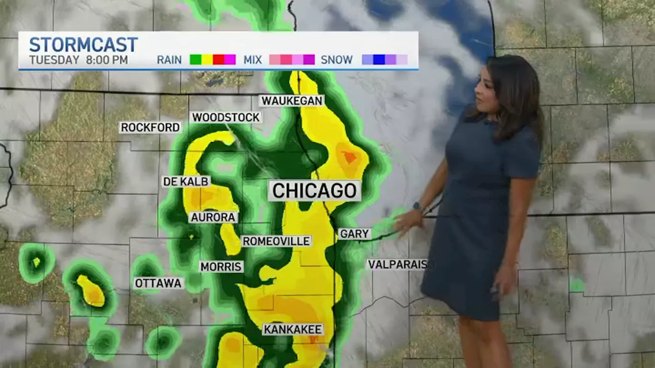 Another chance for scattered showers and storms arrives in Chicago area Tuesday