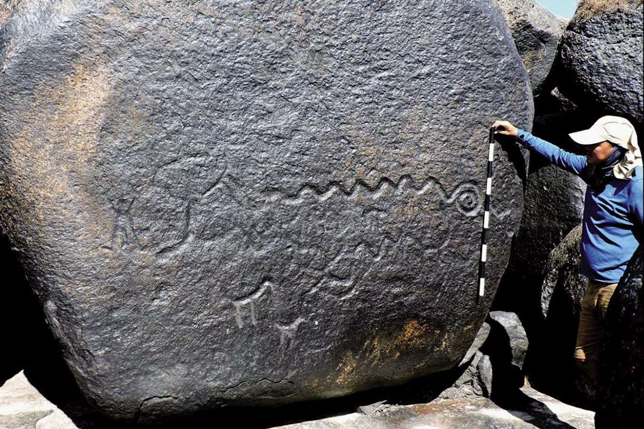 Ancient snake drawings are among the largest known rock art worldwide