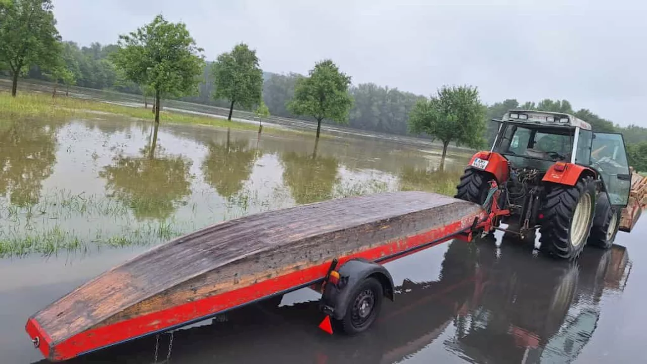 Hochwasser der Donau steigt weiter an, Ernte gefährdet