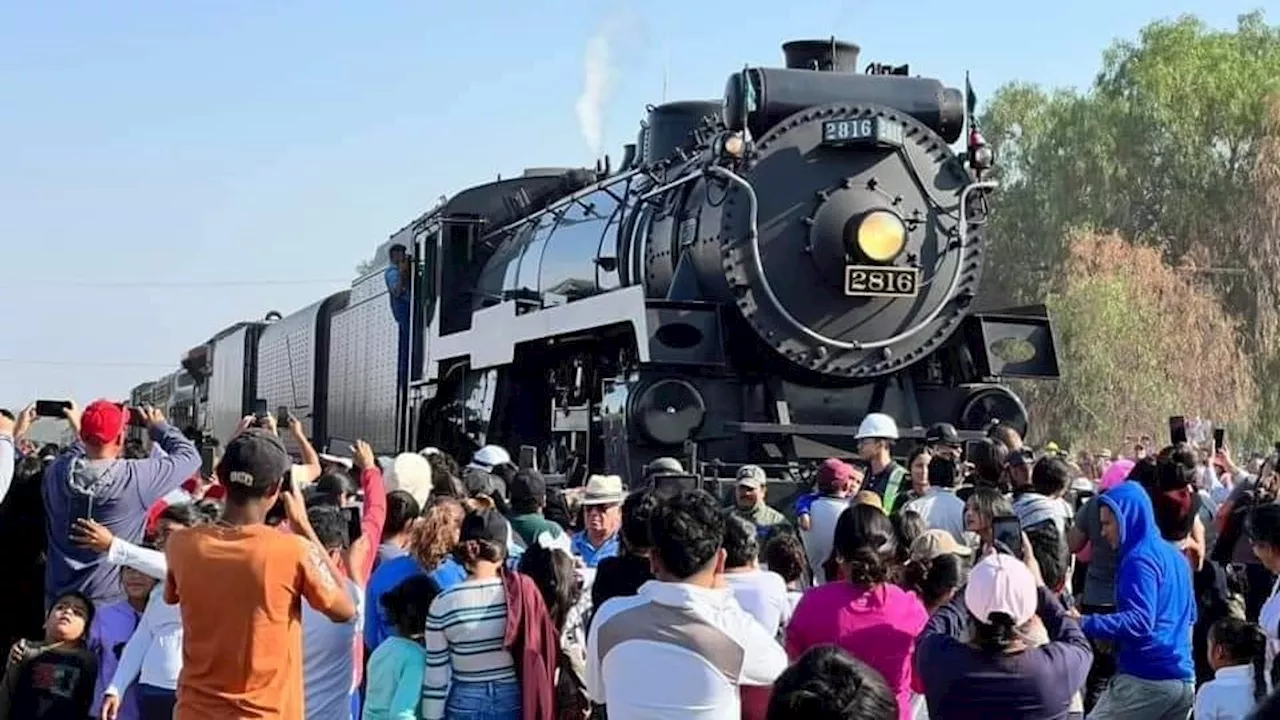  Así fue el paso del tren a vapor Empress 2816 por Guanajuato