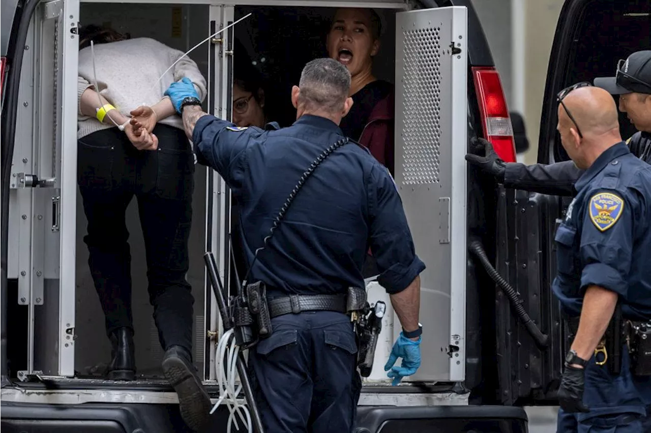 San Francisco police arrest 70 protesters at Israeli consulate