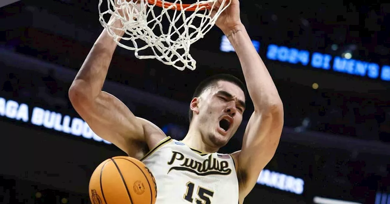 Toronto's own NCAA superstar Zach Edey works out for Raptors ahead of NBA draft