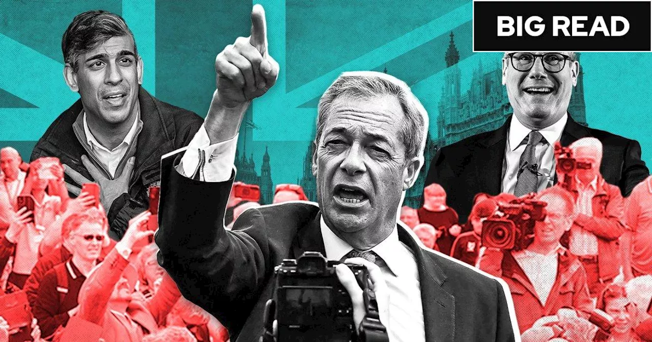 ‘We’re finished’: Tories’ despair as Nigel Farage channels Trump in Clacton