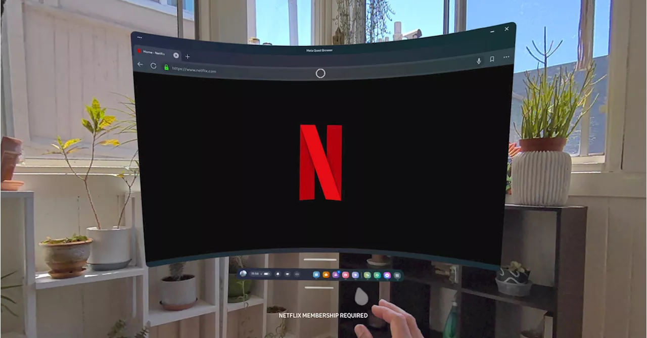 Meta Quest will soon let you watch Netflix from its web browser