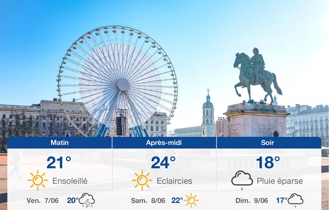 Météo Lyon: prévisions du jeudi 6 juin 2024