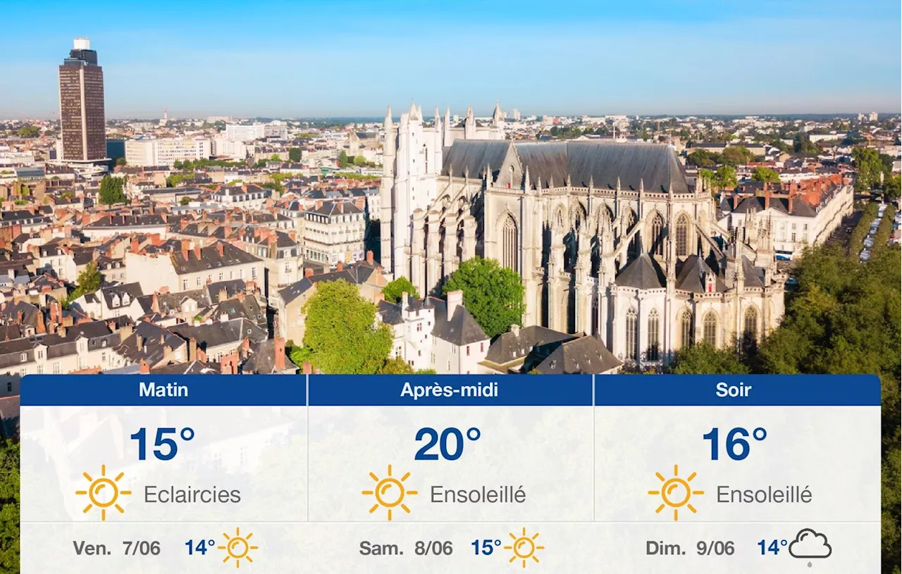 Météo Nantes: prévisions du jeudi 6 juin 2024