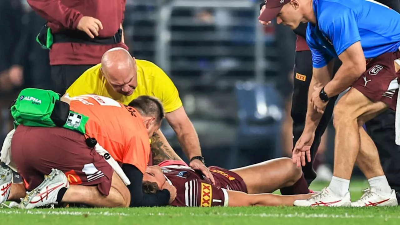 State of Origin debutant Joseph Suaalii sent off after ‘very dangerous’ hit leaves Reece Walsh concussed