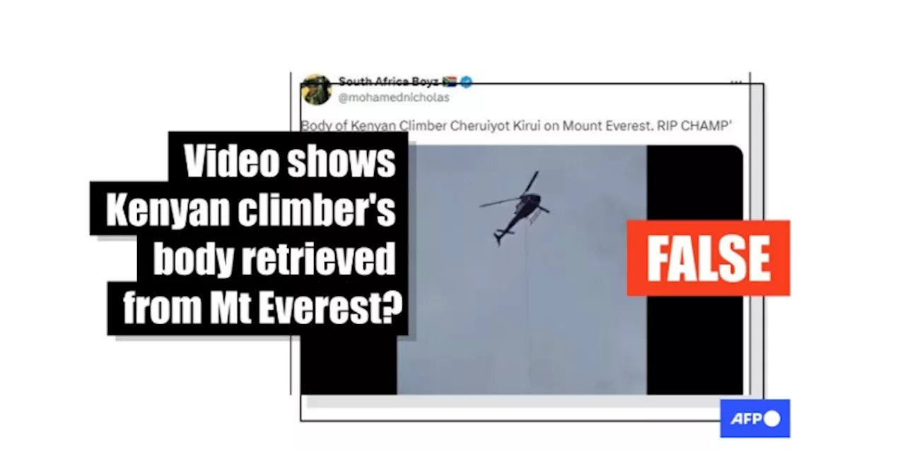 Old video of Everest rescue falsely linked to Kenyan climber’s death