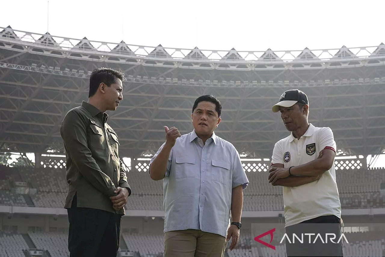 Erick sebut lapangan GBK sudah bagus untuk laga Indonesia lawan Irak