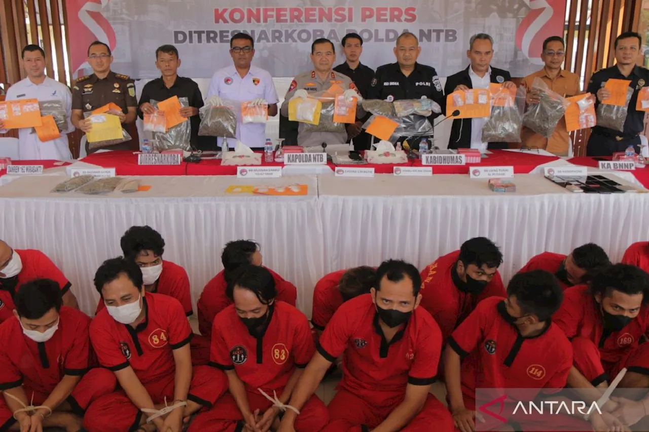 Polda NTB tetapkan 24 tersangka dari pengungkapan 17 kasus narkoba