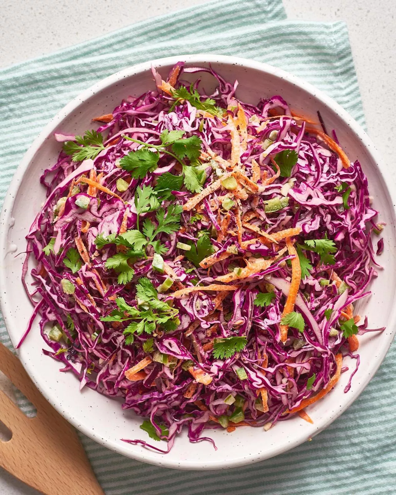 The Kitchn: My creamy cilantro-lime taco slaw is essential for taco night