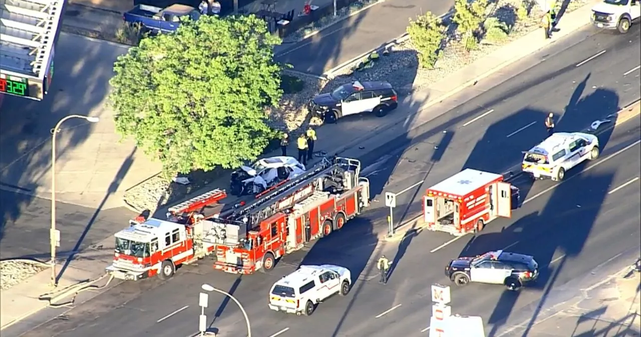 Crash on W Colfax Avenue and Garrison Street kills woman Wednesday morning, passenger hospitalized