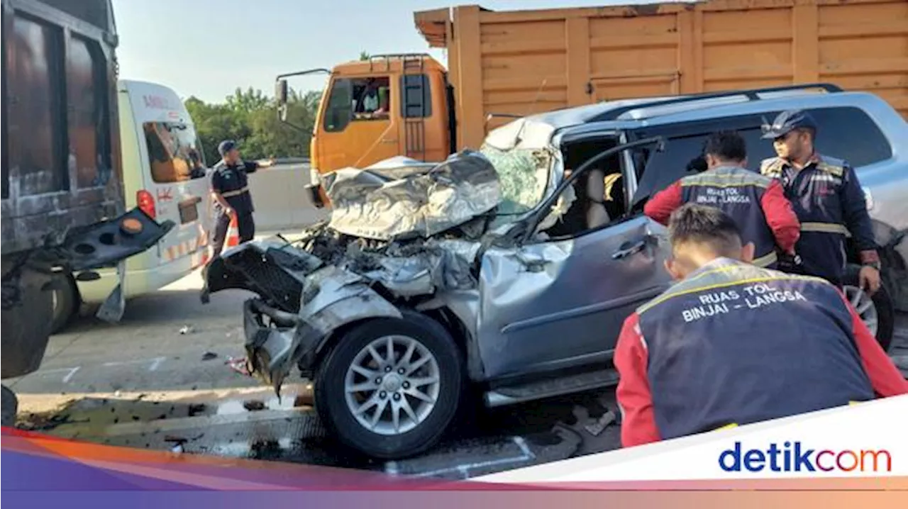 Detik-detik Pajero Tabrak Truk di Tol Binjai-Langsa yang Tewaskan 5 Orang