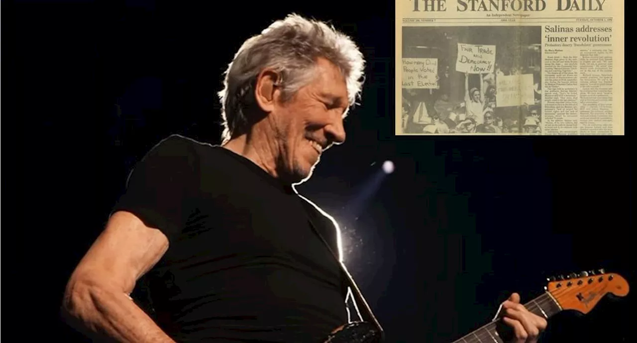 Roger Waters felicita a Sheinbaum y destaca foto de protesta en Universidad de Stanford