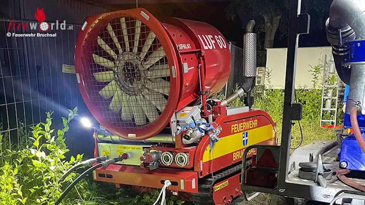 D: Hochwasser-Überlandhilfe mit dem LUF 60 der Feuerwehr Bruchsal in Biblis