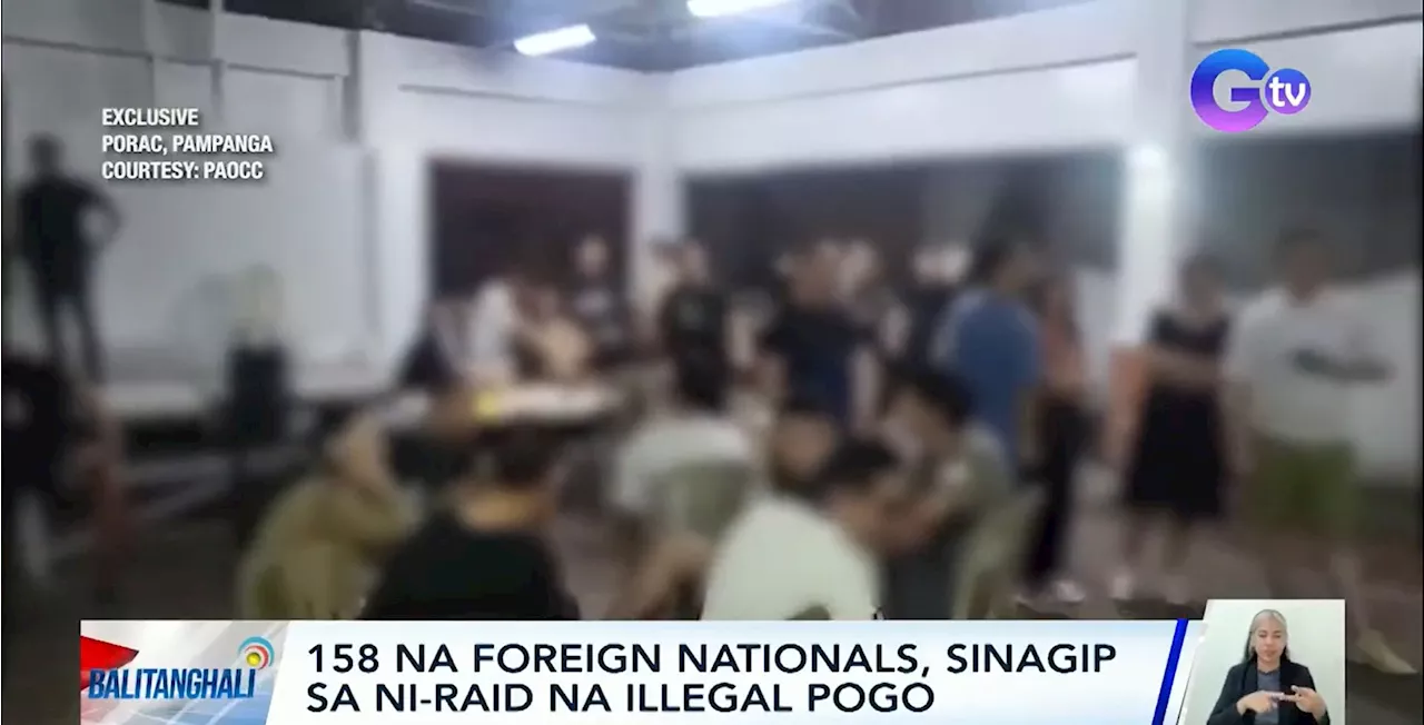 158 dayuhan, sinagip sa ni-raid na ilegal na POGO sa Pampanga