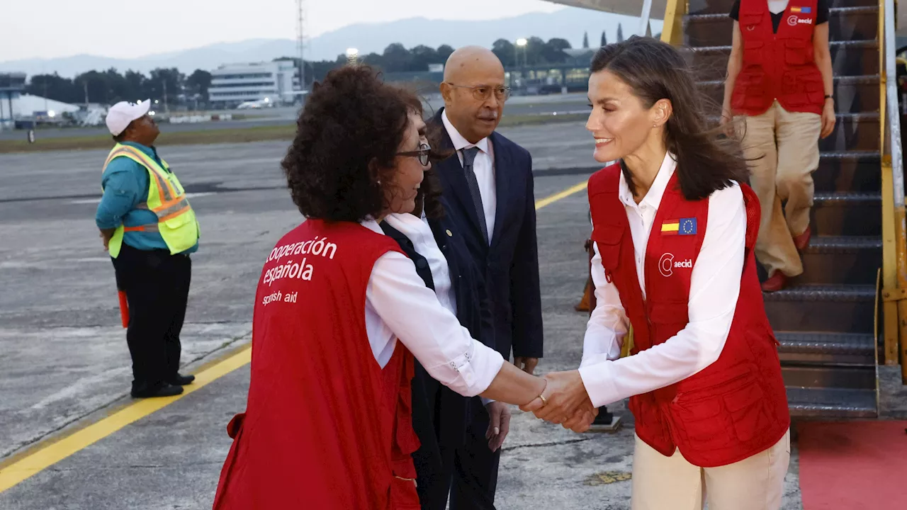 La reina Letizia aterriza en Guatemala en su noveno viaje de cooperación