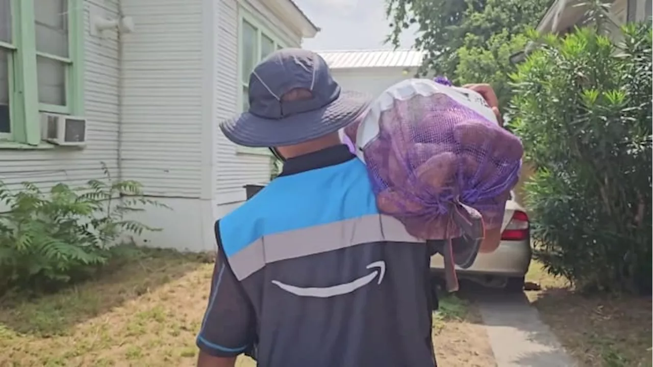 Amazon drivers make special deliveries for San Antonio Food Bank