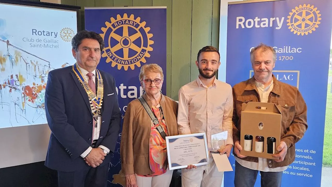 Gaillac : le Rotary Saint-Michel a décerné le prix de l’apprentissage au boulanger Axel Astié