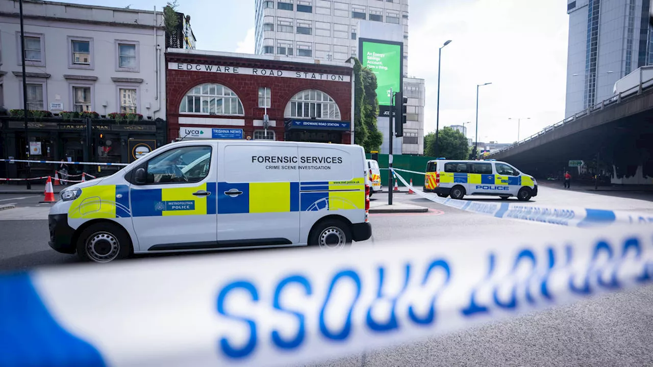 Three arrested after man stabbed to death in fight near Tube station with gunshot heard