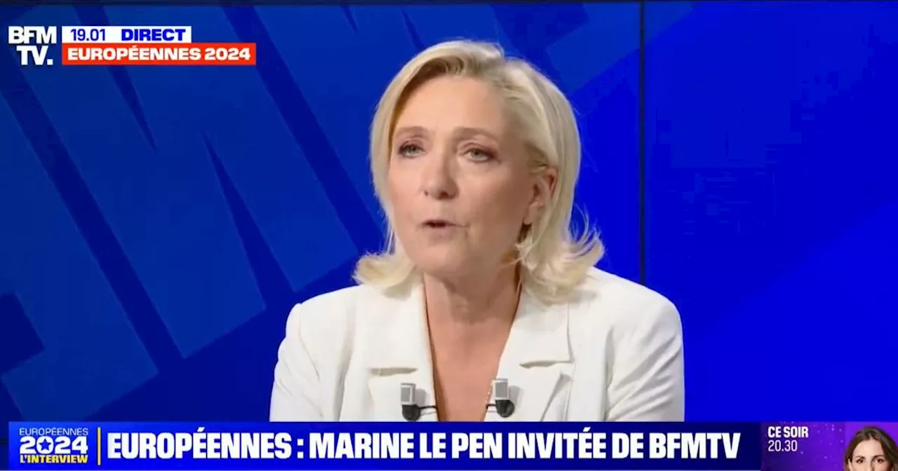 Européennes : «Plus Macron parle, plus il mobilise pour notre liste», affirme Marine Le Pen, à la veille de l'interview du président