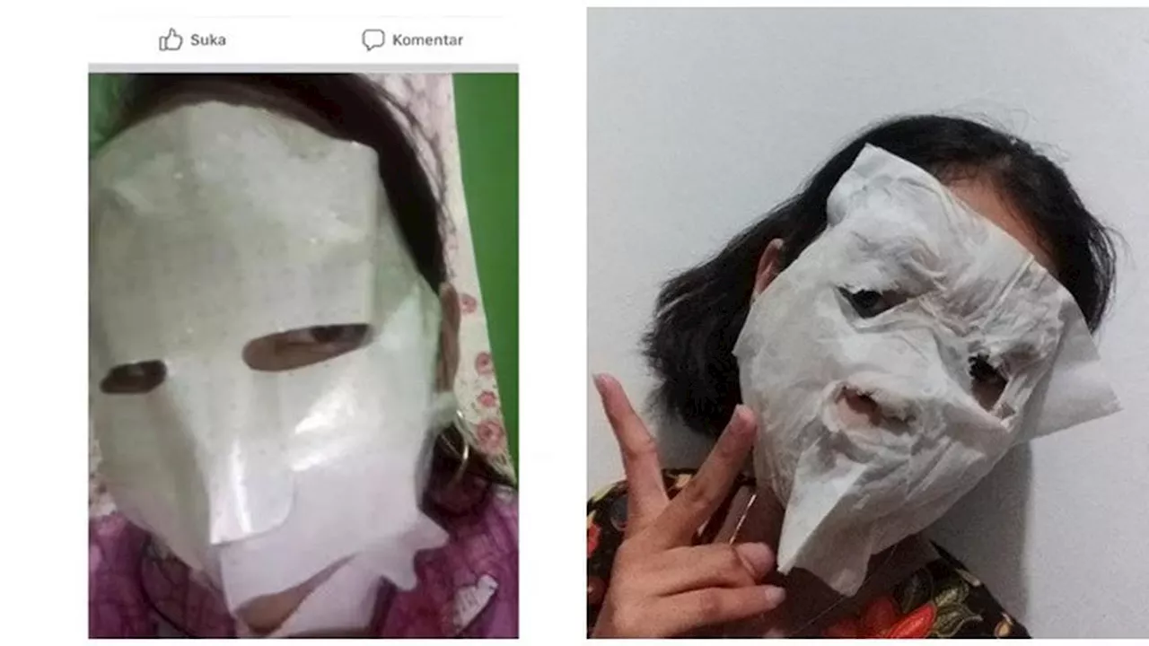 6 Potret Kesalahan Orang Pakai Sheet Mask Ini Kocak, Jadi Tidak Maksimal