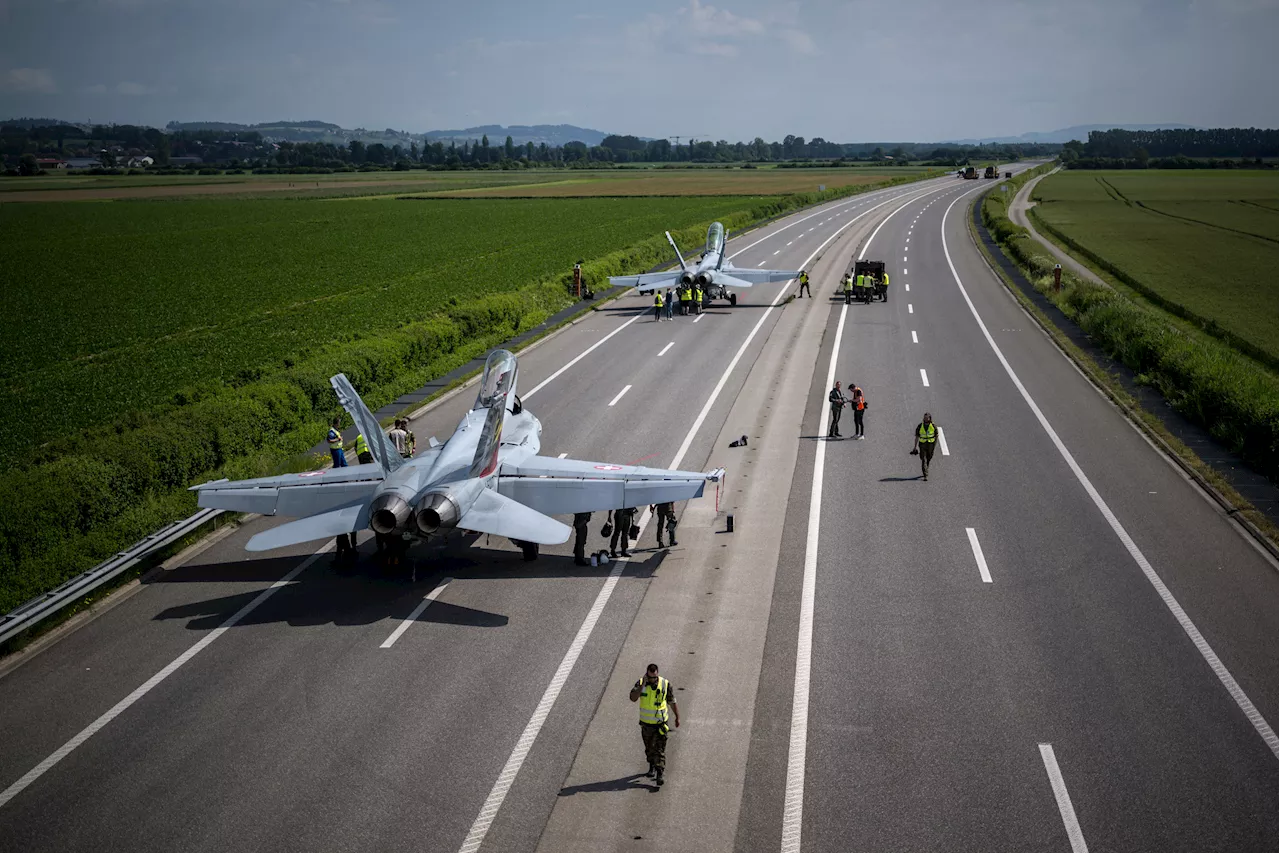 Fighter Jets Land on Highway in Emergency Training Exercise