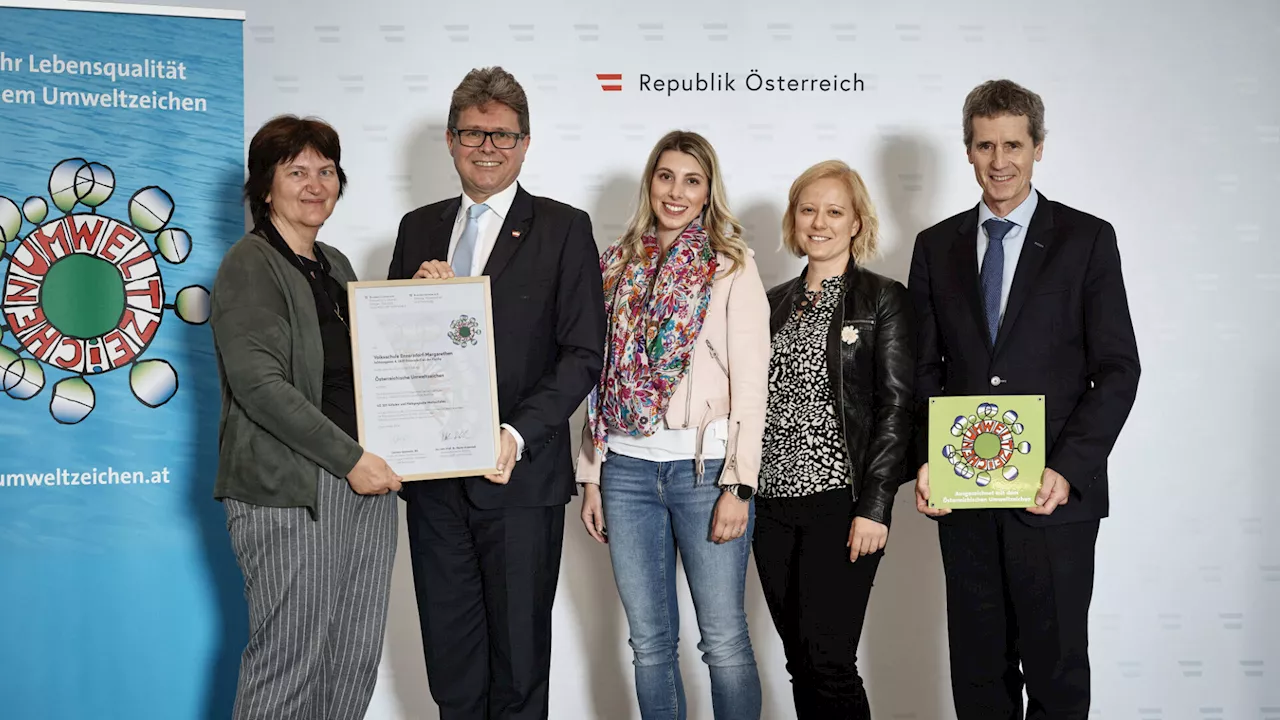 Volksschule Enzersdorf erhielt Österreichisches Umweltzeichen