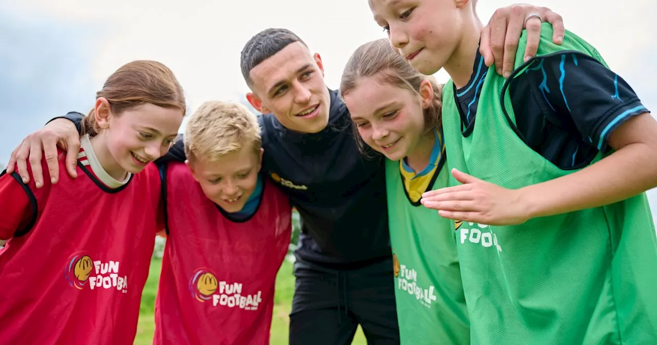 Phil Foden joins scheme to help young people play free football