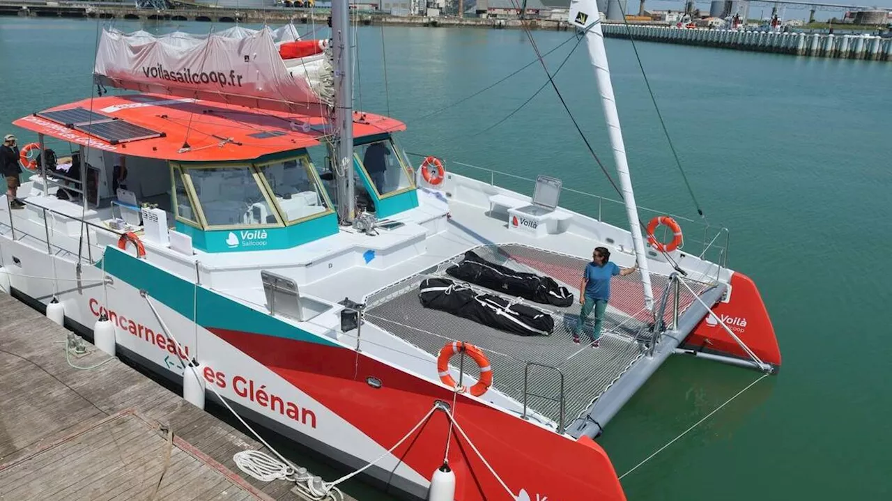 Sailcoop : premiers essais réussis pour la future navette à voile Concarneau-Les Glénan