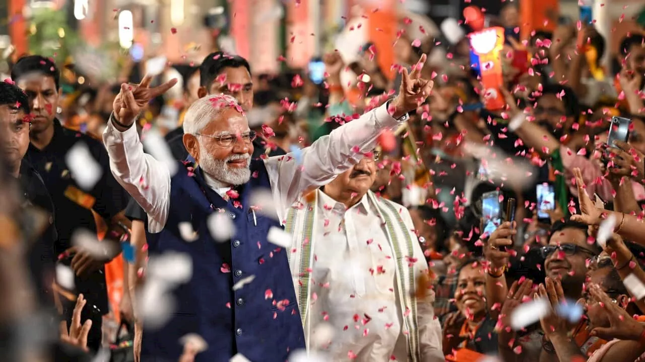 Narendra Modi returned as Indian PM, but with a reduced majority