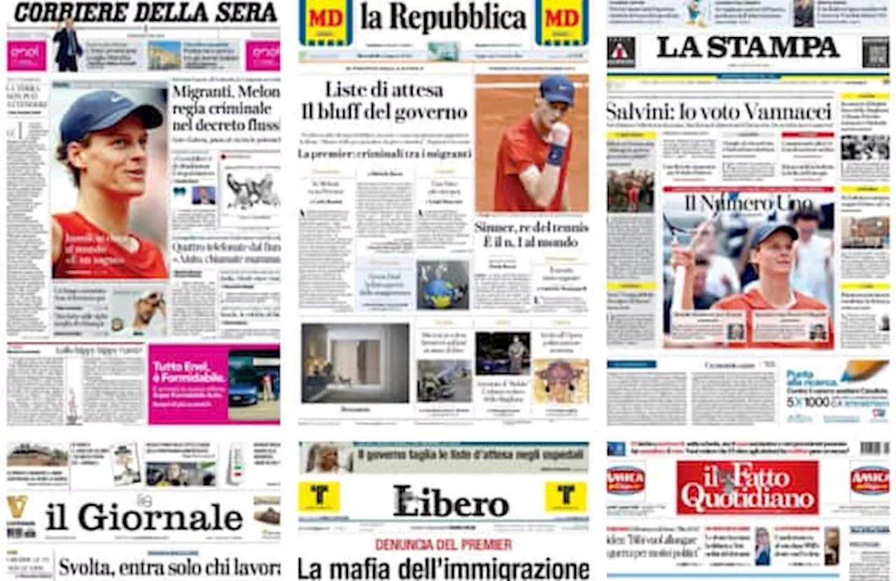 Le prime pagine dei quotidiani di oggi 5 giugno: la rassegna stampa