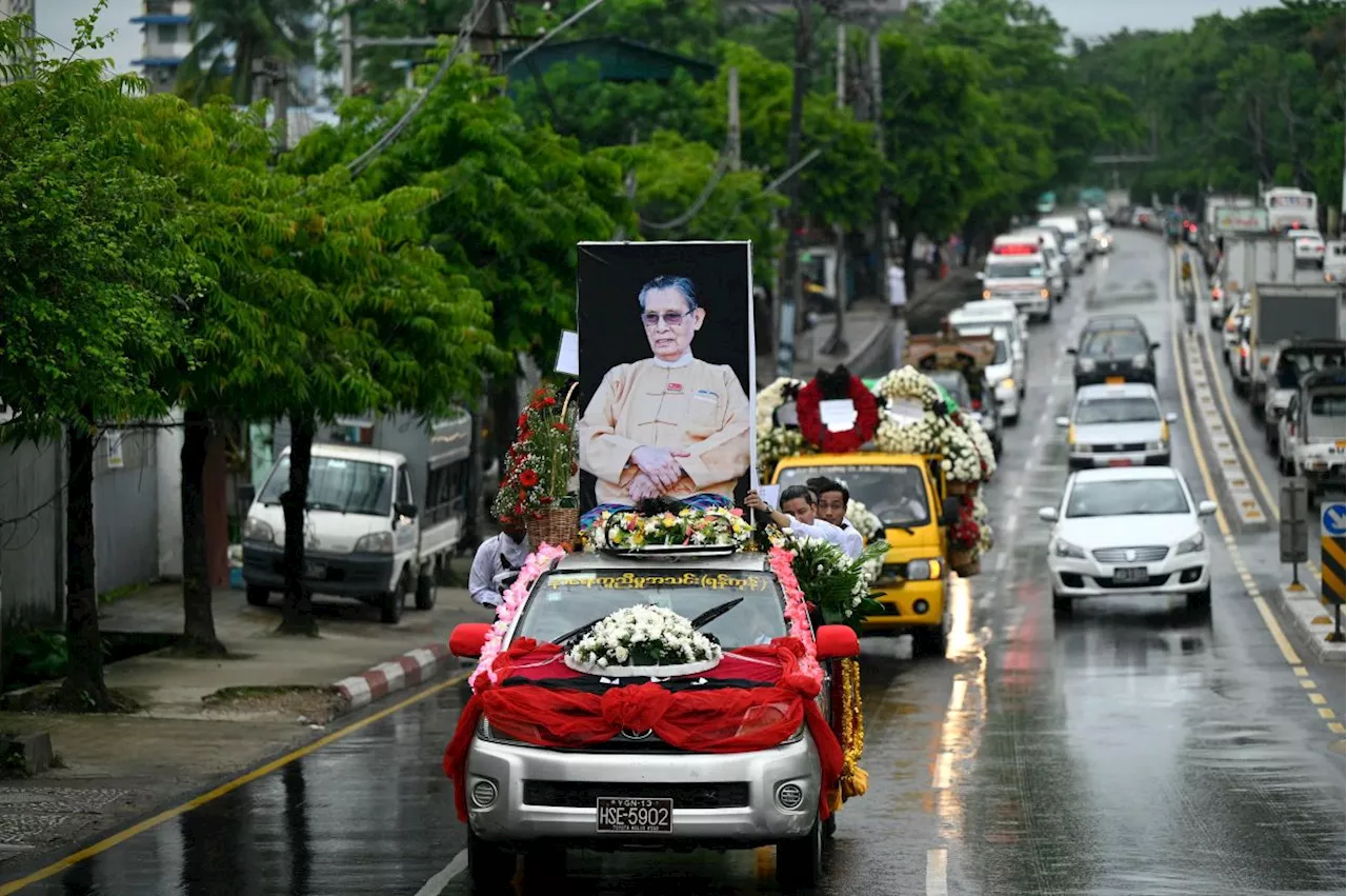 Hundreds mark funeral of Myanmar general turned Suu Kyi ally